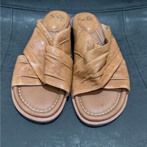 Sofft Brown Leather Sandals